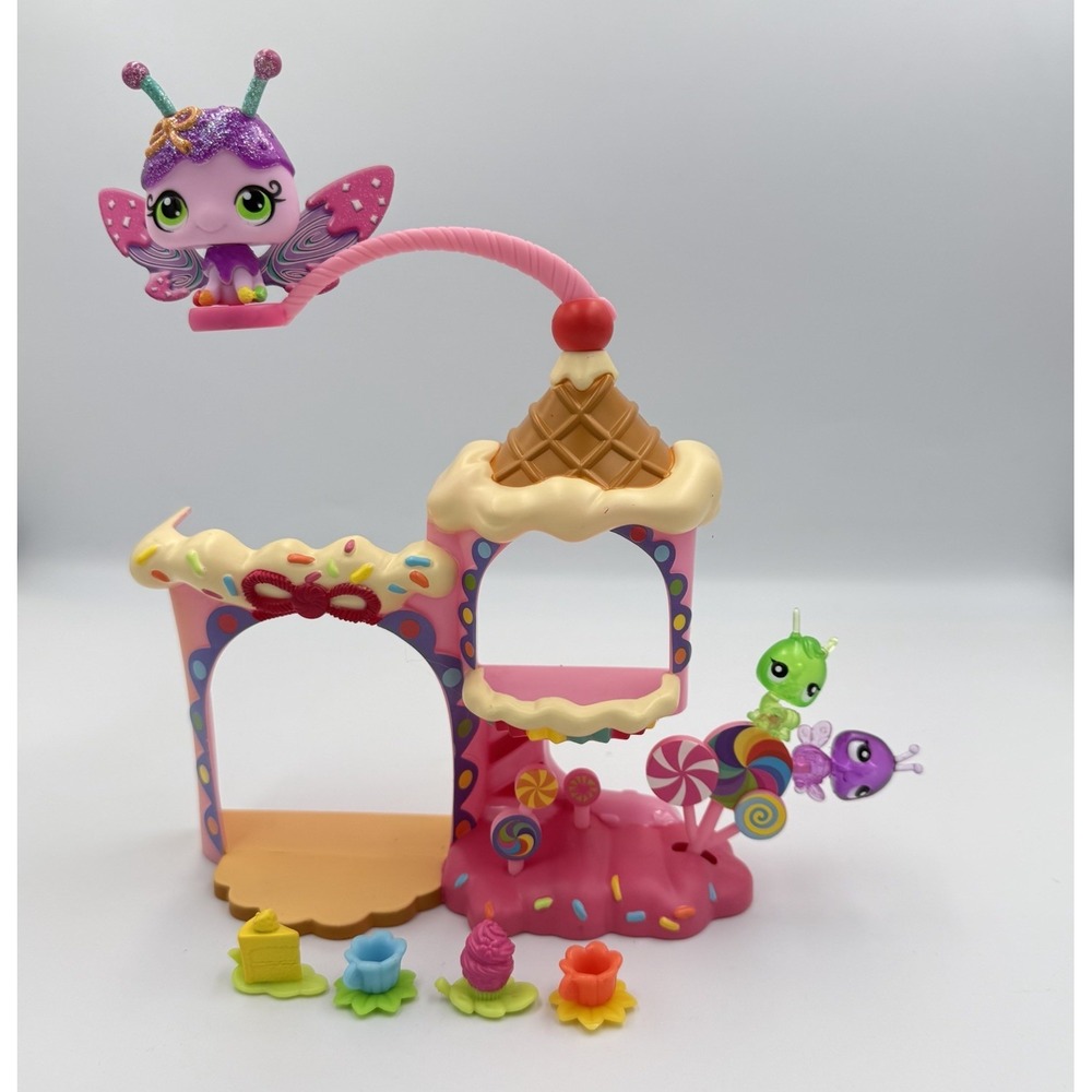Littlest Pet Shop‎ Fairies "Sprinkle Palace" w/Sweet Drop Fairy, 2 Friends GUC
